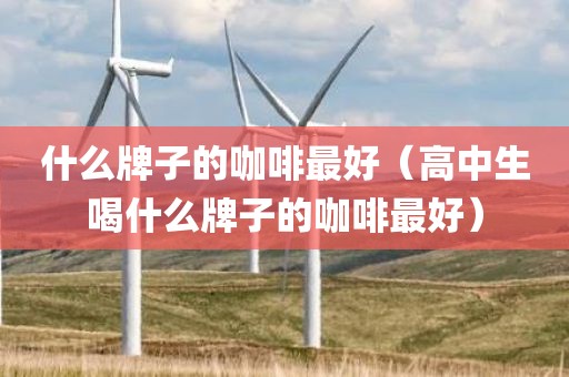 什么牌子的咖啡最好(高中生喝什么牌子的咖啡最好)