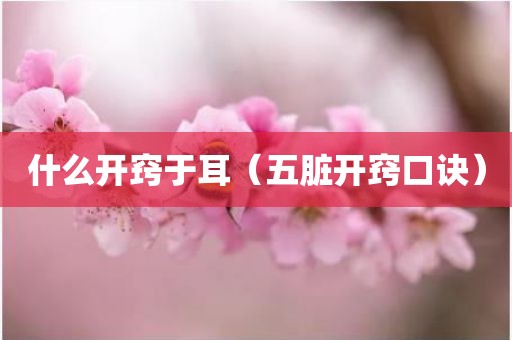 什么开窍于耳（五脏开窍口诀）