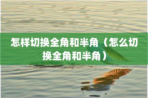怎样切换全角和半角（怎么切换全角和半角）
