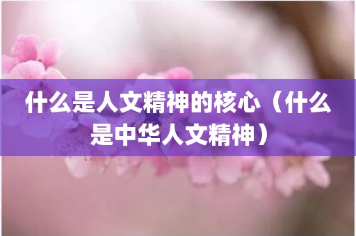 什么是人文精神的核心（什么是中华人文精神）