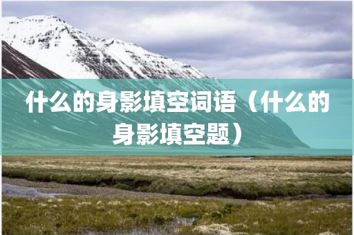 什么的身影填空词语(什么的身影填空题)