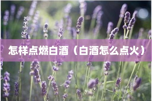 怎样点燃白酒（白酒怎么点火）