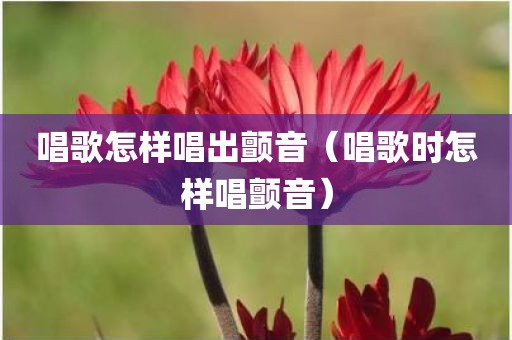 唱歌怎样唱出颤音（唱歌时怎样唱颤音）